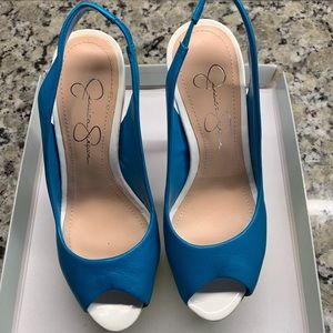Jessica Simpson Blue Heels